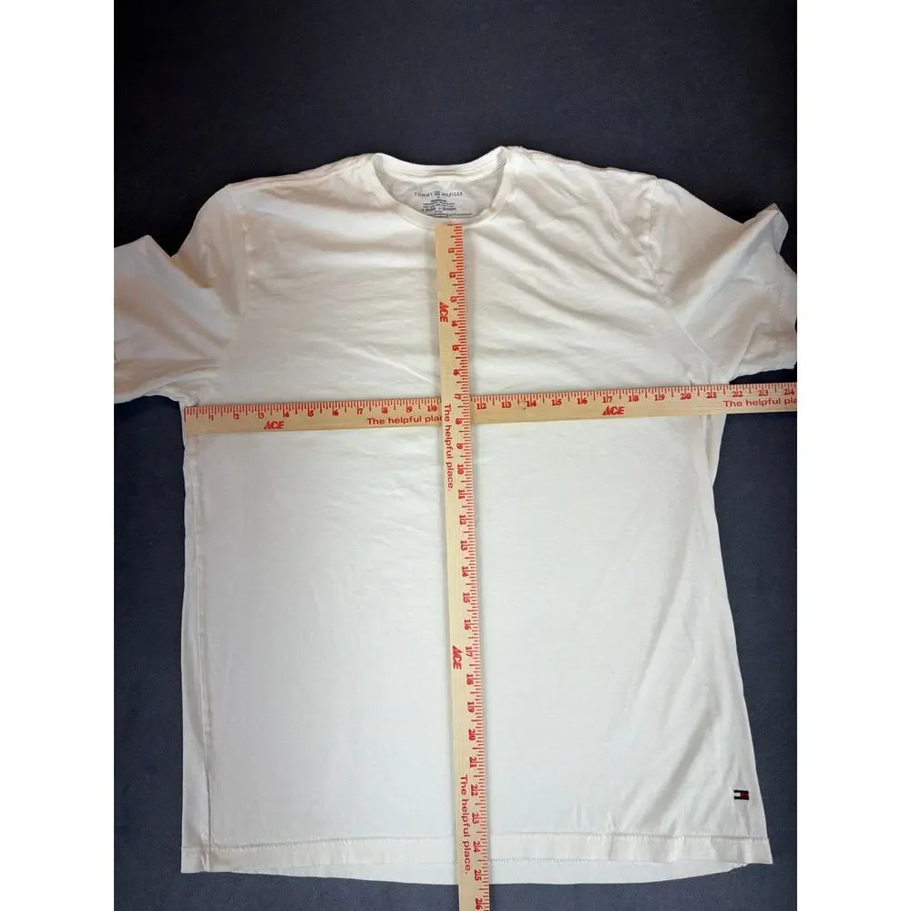 Tommy Hilfiger Short Sleeve T-Shirt White Mens Lg - Picture 4 of 6